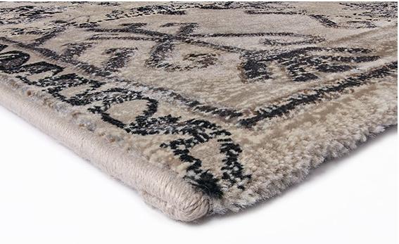 Machine Woven Beige / Grey Rug