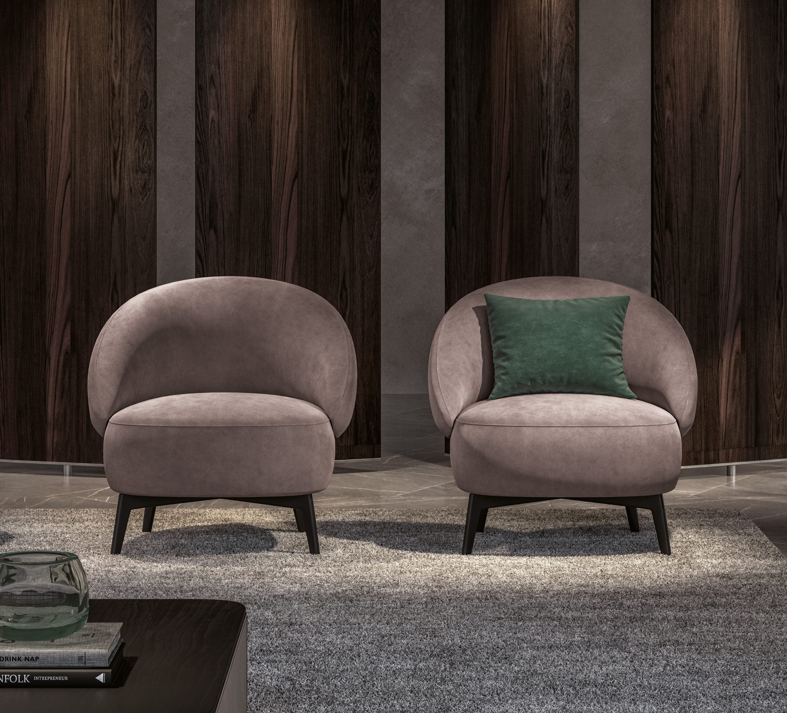 New Mood Lounge Swivel Armchair