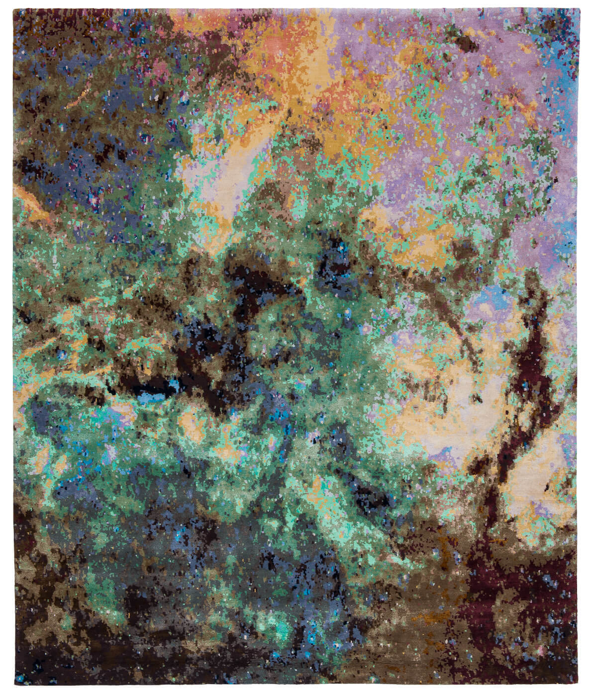 Hand-Knotted Space Rug