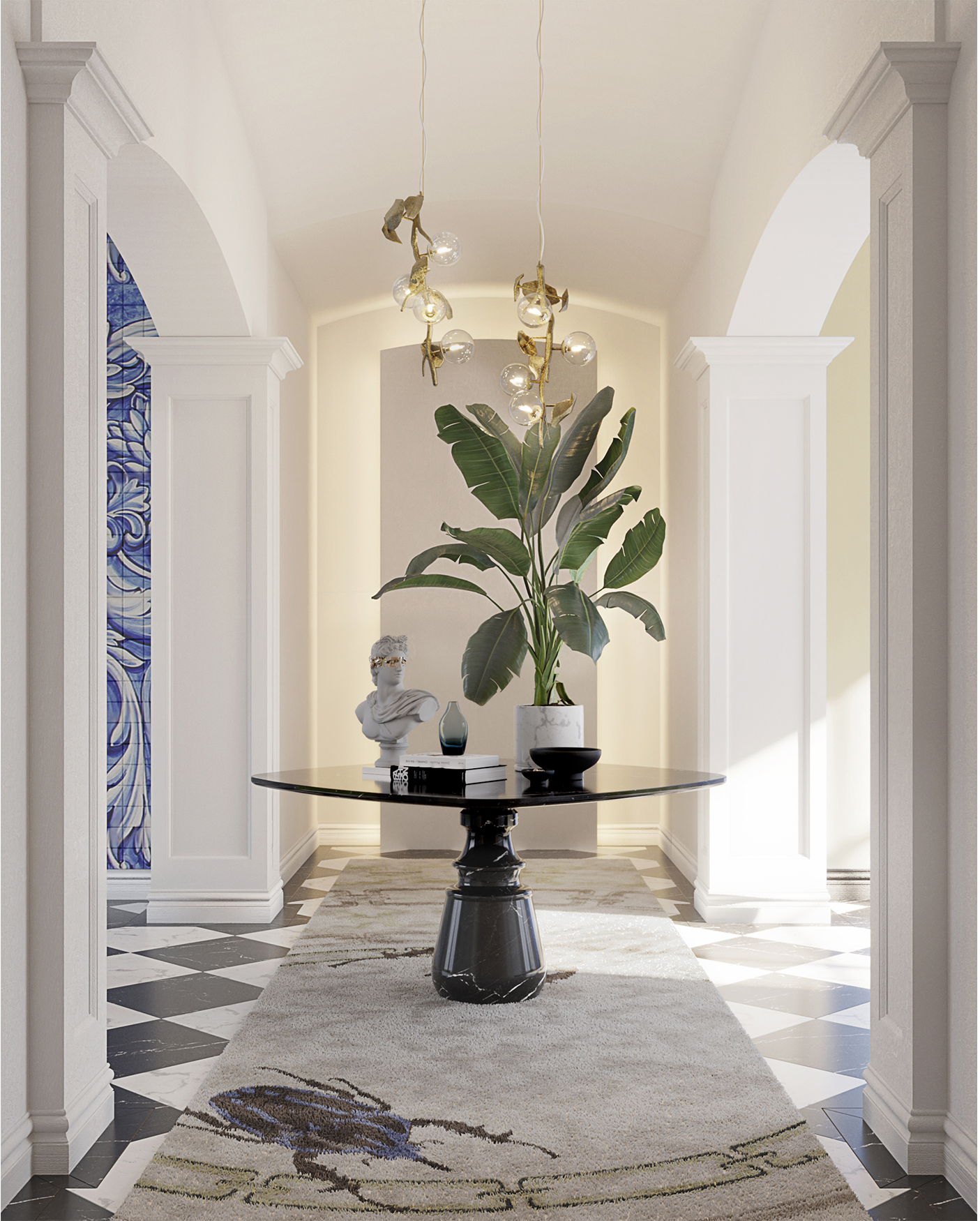 Obsidian Square Nero Marquina Dining Table