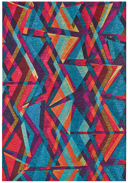 Modern Geometric Multi Rug