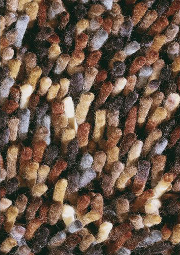 Felted Wool Chocolate / Brown Shaggy Rug Rocks 70505 ☞ Size: 200 x 300 cm
