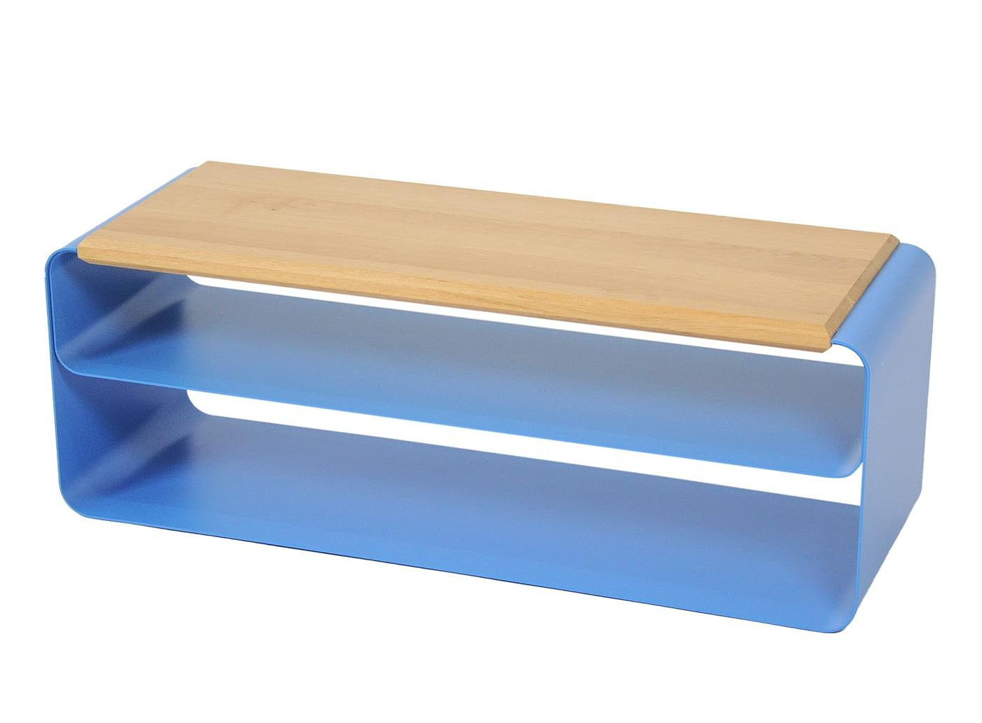 Contemporary Wood & Metal Bench (Var. 3)
