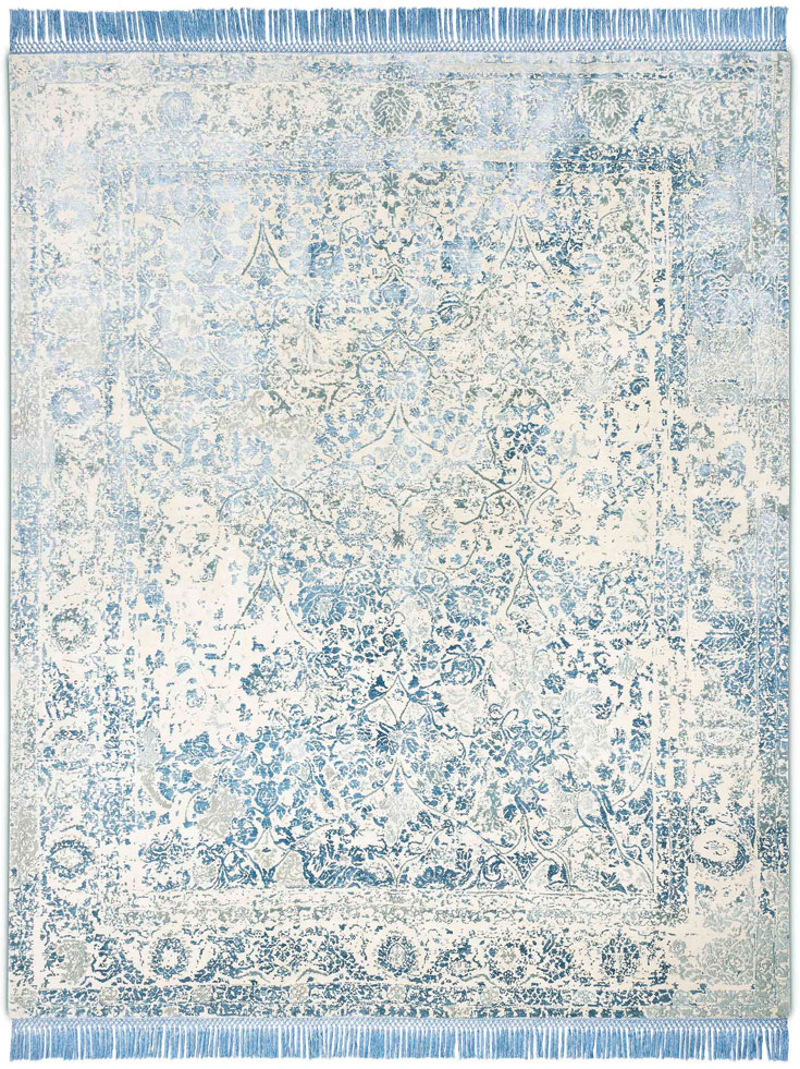 Light Blue Hand Woven Rug