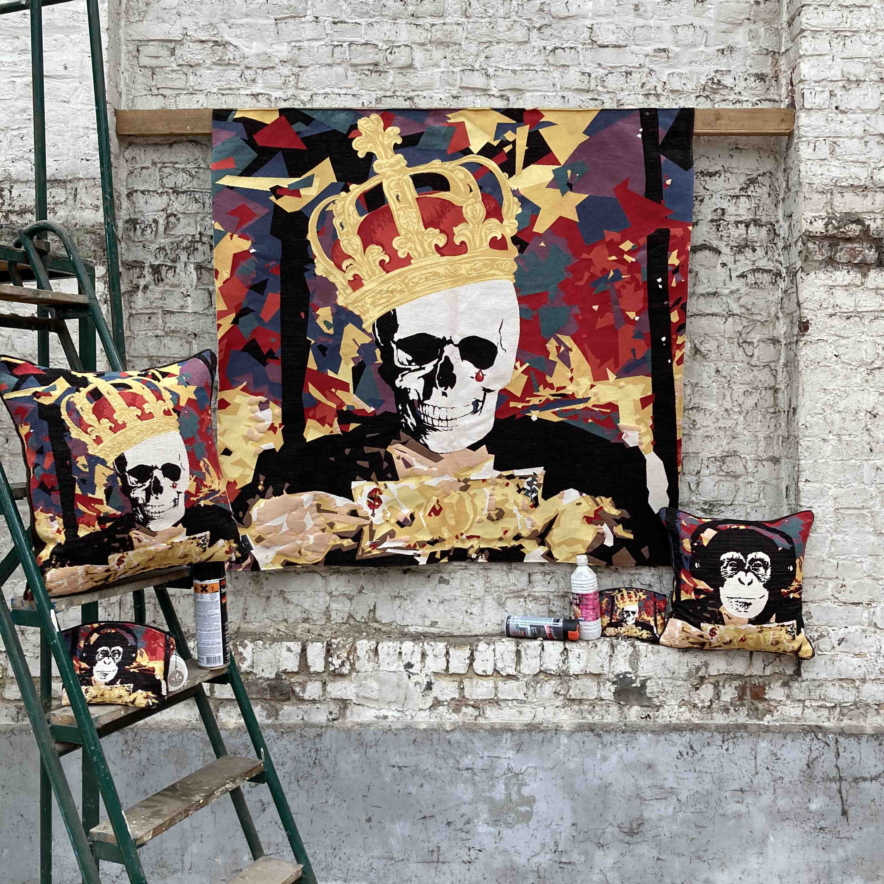 Skeleton Rider Artwork Tapestry