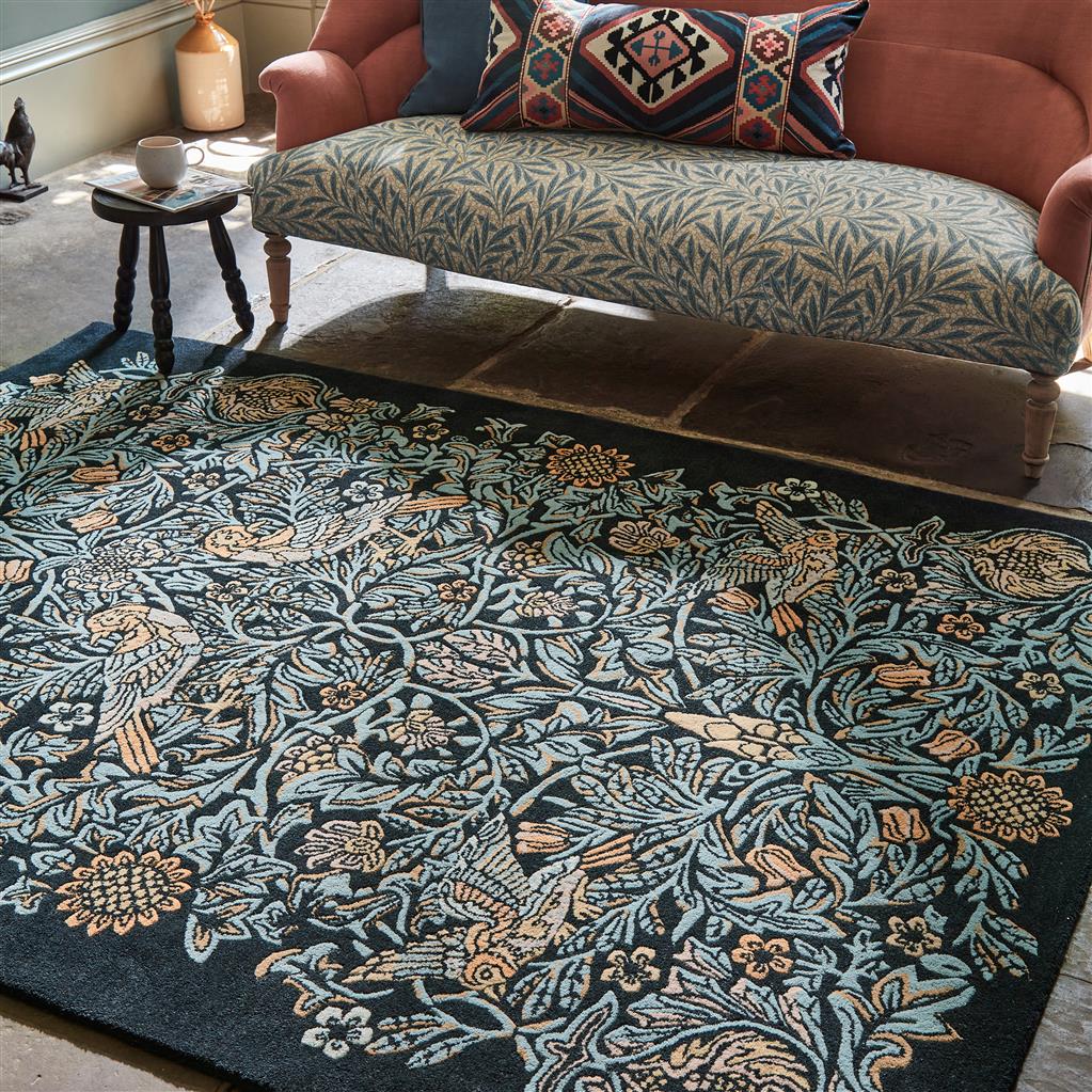 Bird Blue Rug