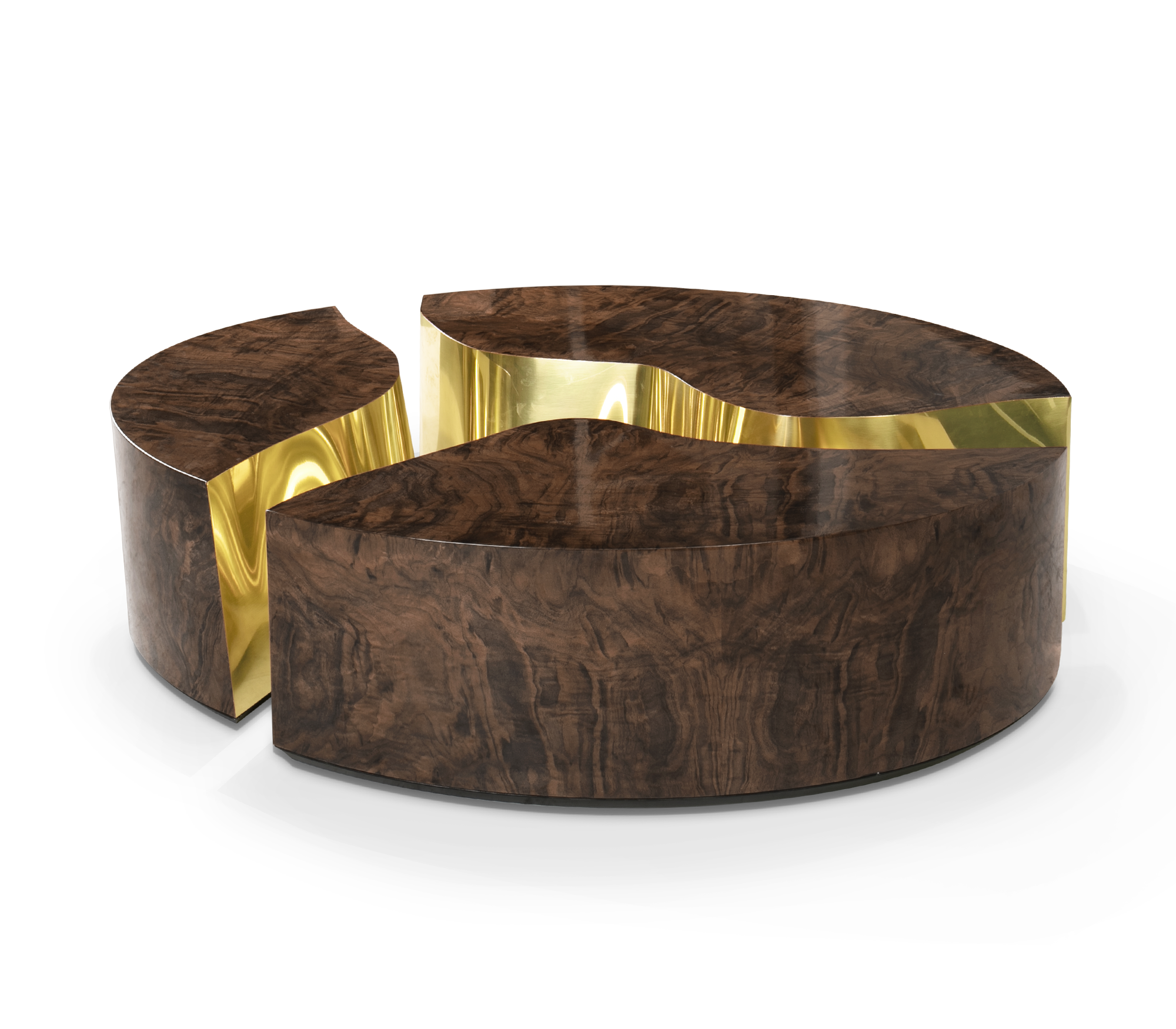 Fissure Oval Walnut Coffee Table