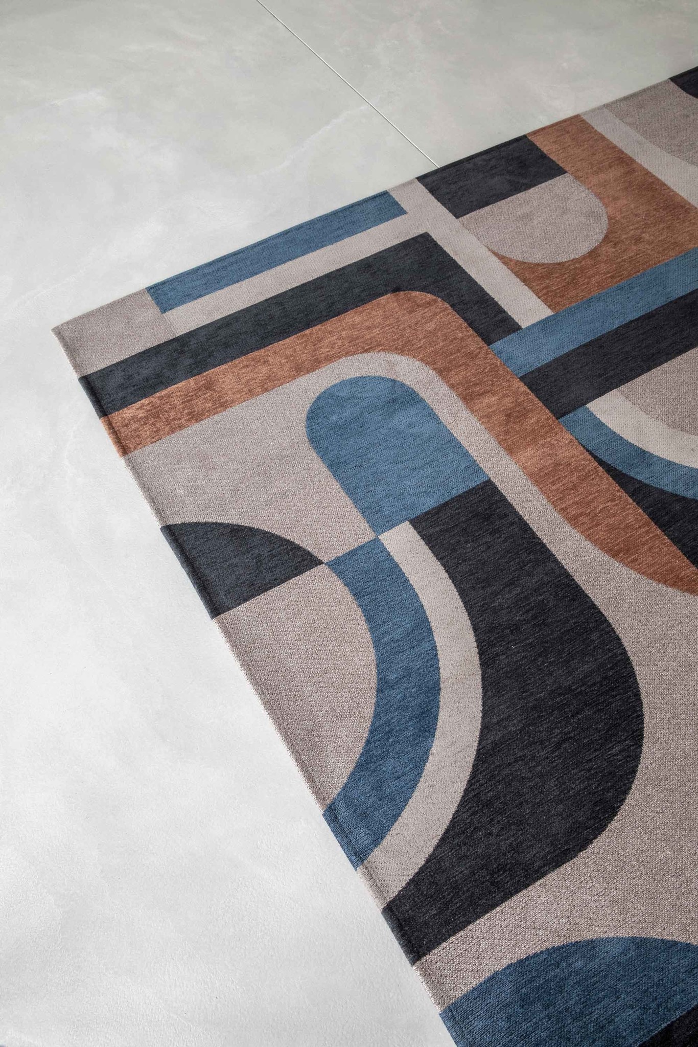 Geometric Blue Flatwoven Rug