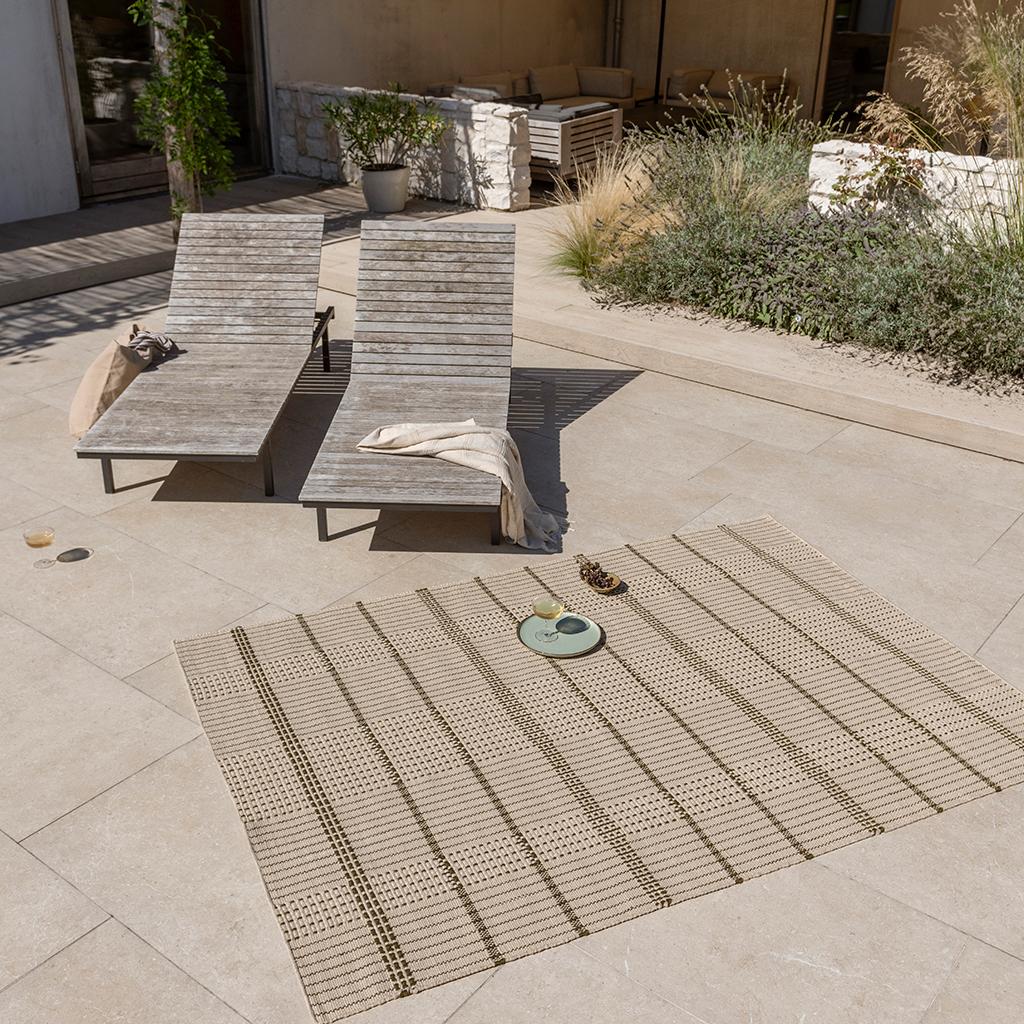 Olive Stitch Outdoor Rug