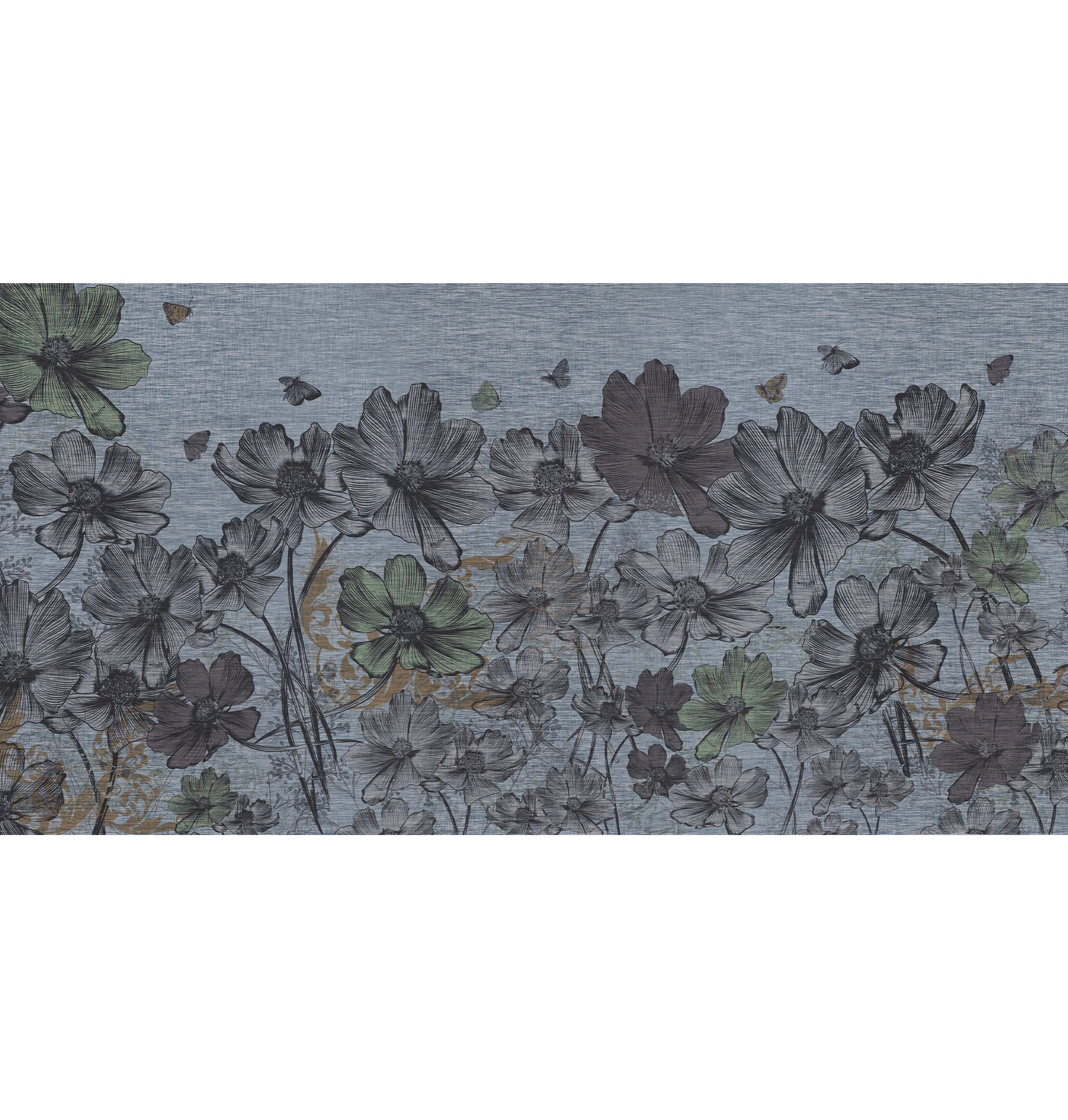 Jeans Flowers Wallpaper