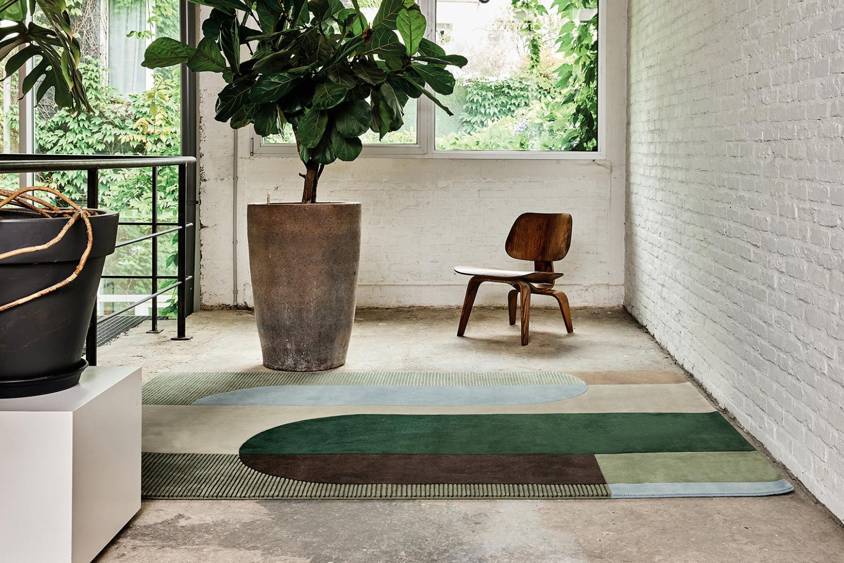 Emerald Modern Hand-Knotted Rug