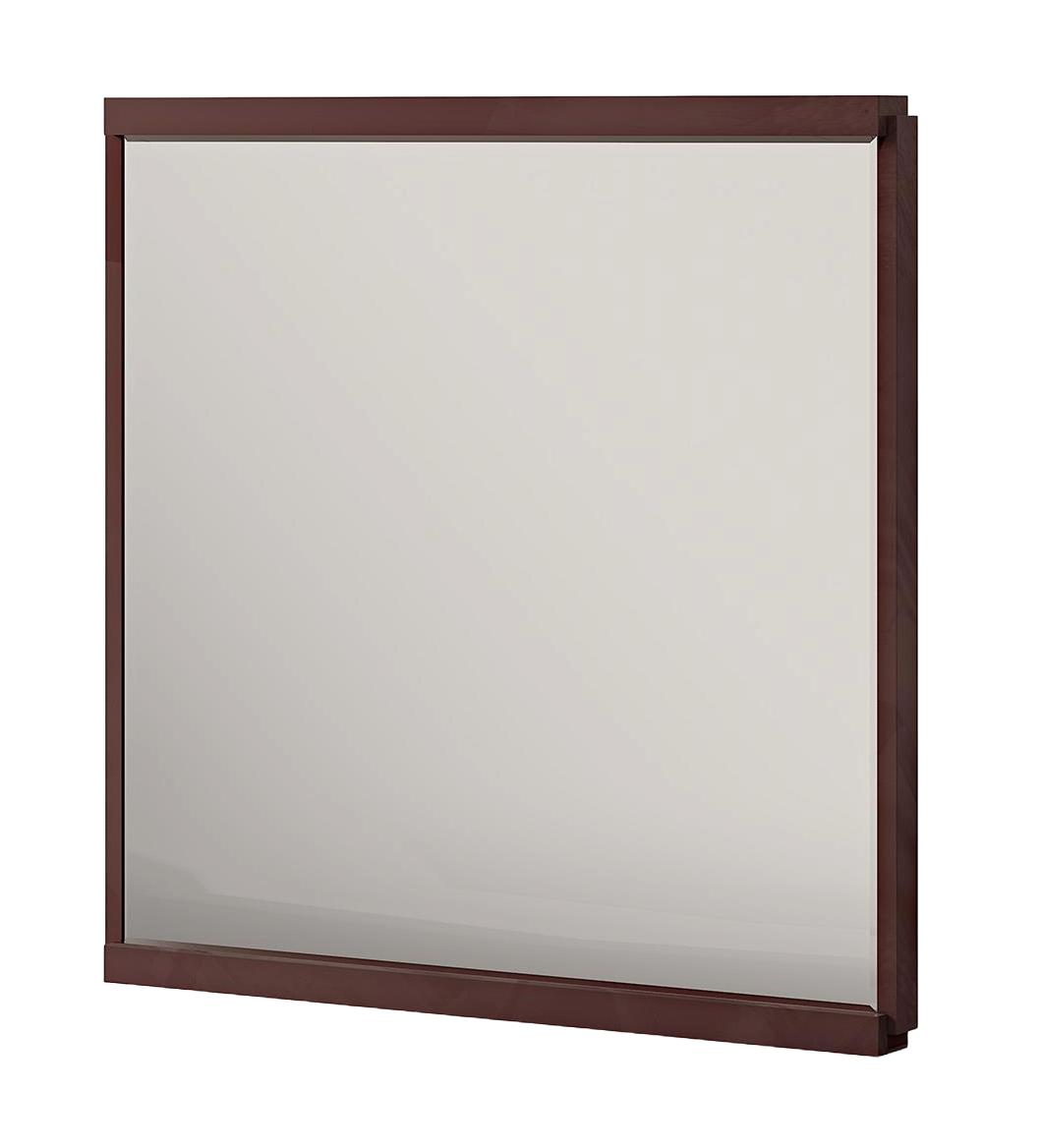 Wood Frame Square Wall Mirror