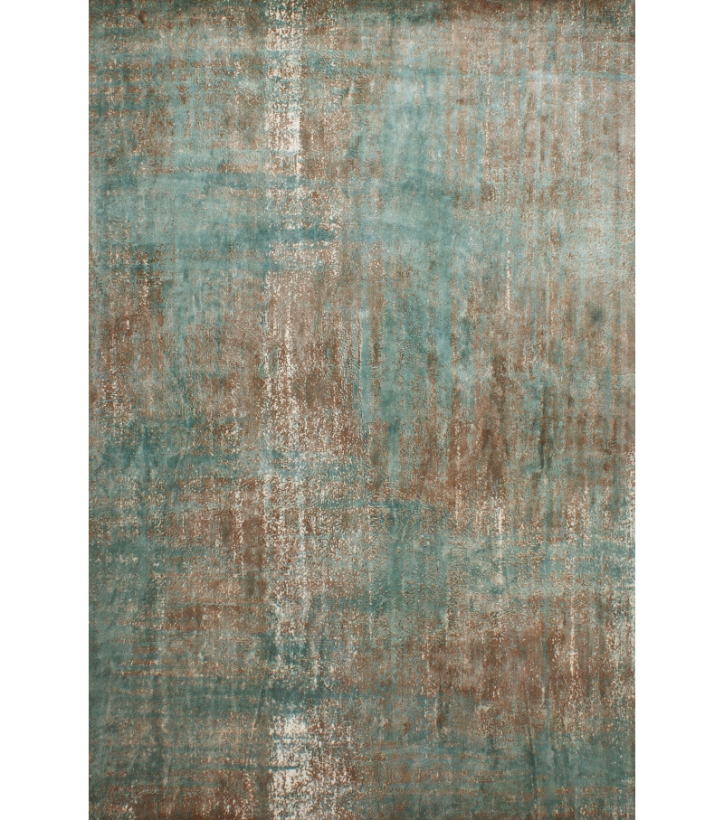 Abstract Viscose Hand-Loomed Rug