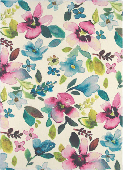 Wool Floral Premium Rug Bluebellgray Christine ☞ Size: 6' 7" x 9' 2" (200 x 280 cm)