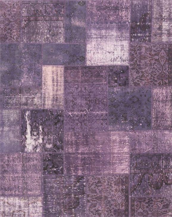 Lilac Patchwork Handmade Rug