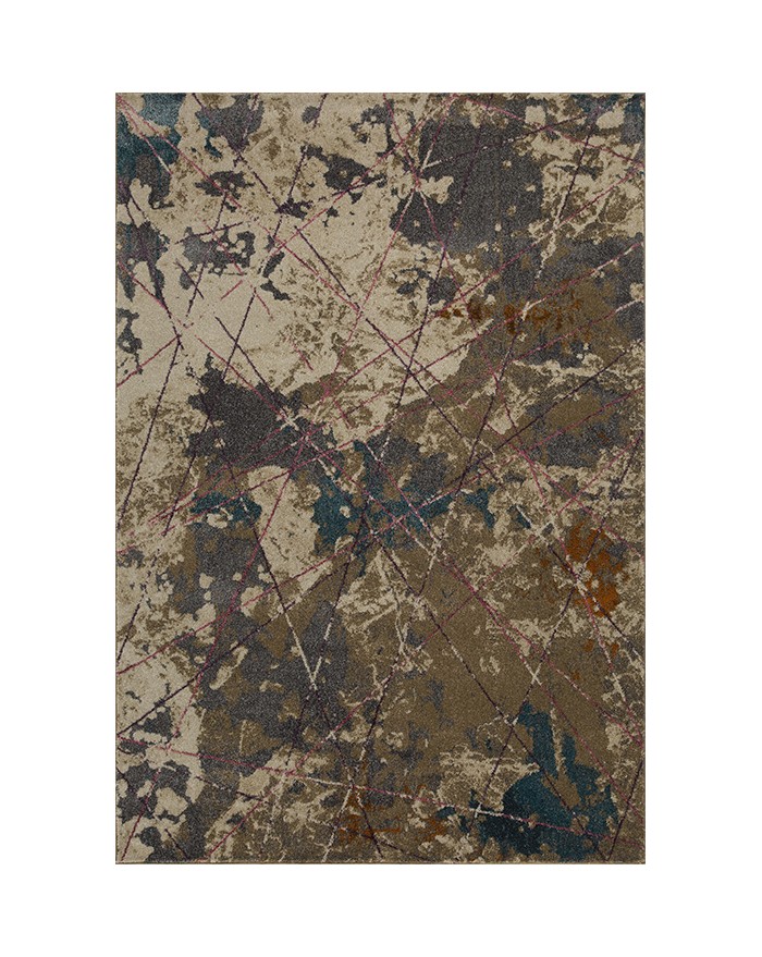 Abstract Brown / Beige Premium Rug | Size: 6' 7