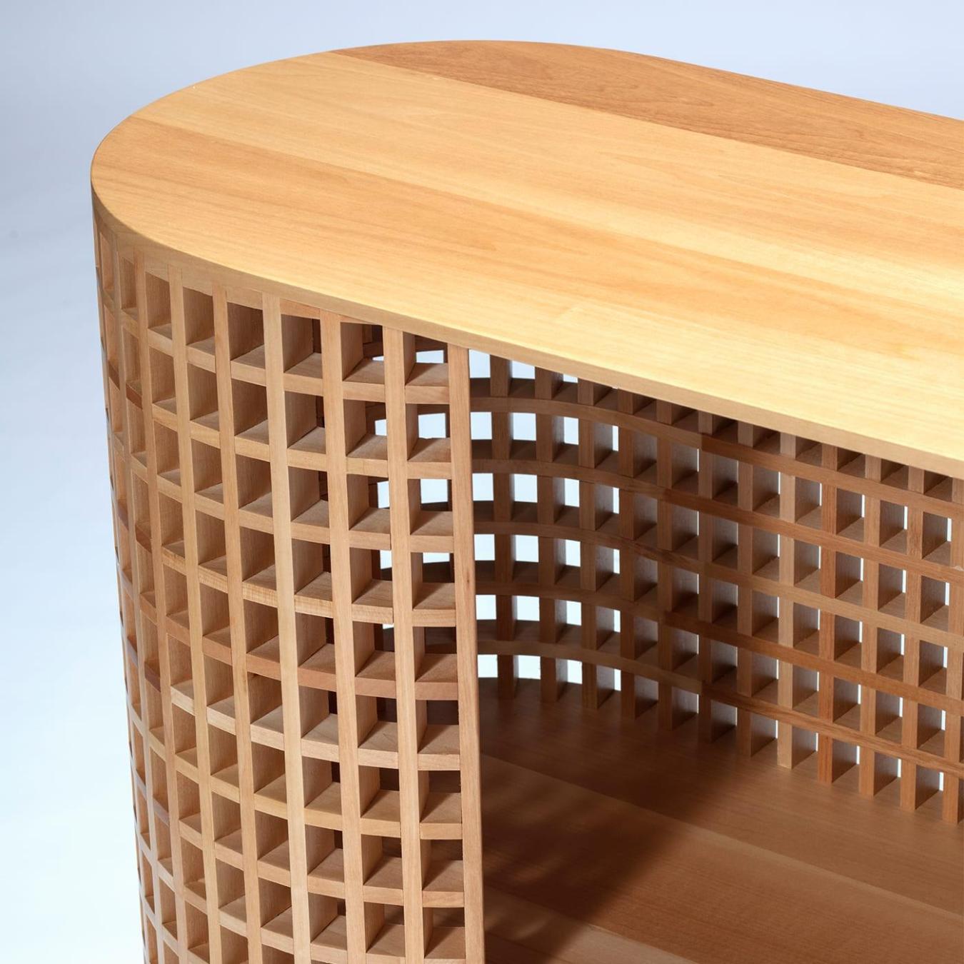 Textured Wooden Cabinet