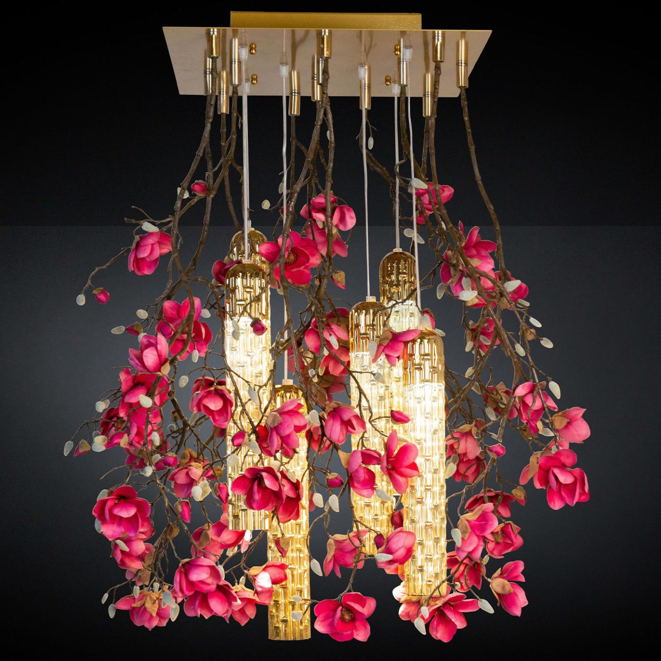 Magnolia Square Gold Chandelier