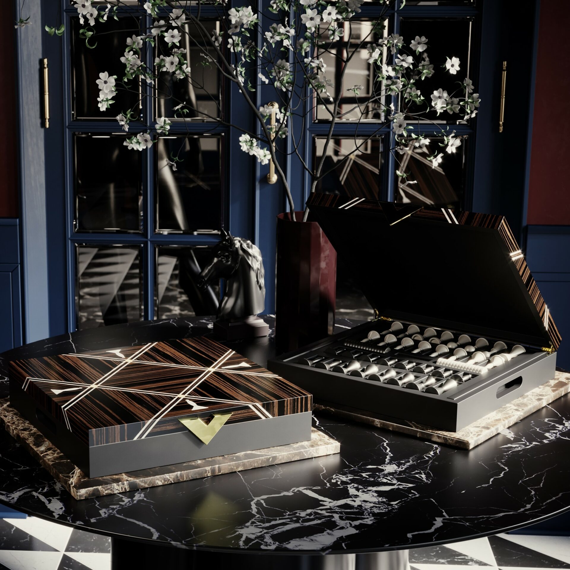 Goemon Chess &amp; Backgammon Table - 2