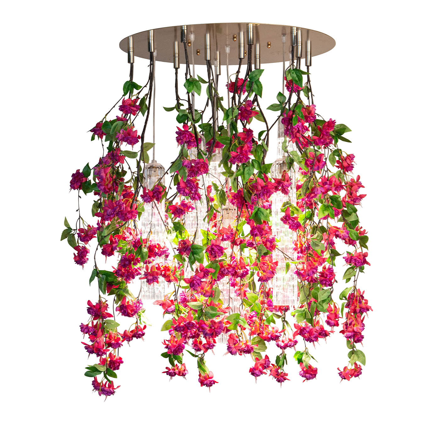Pink Cascade Large Chandelier