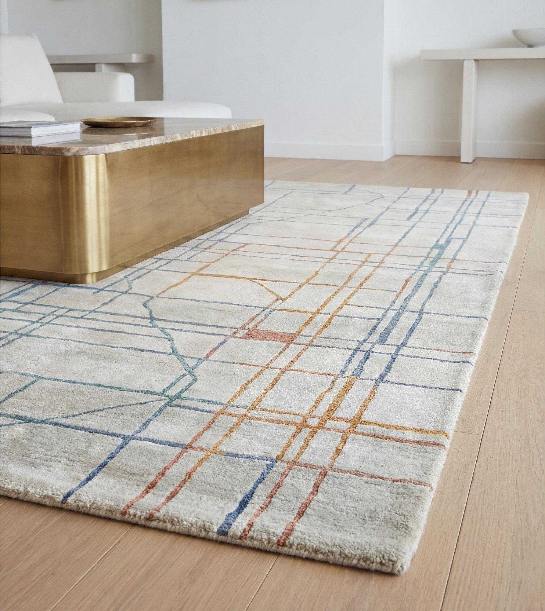 Linen Grid Artisan Rug