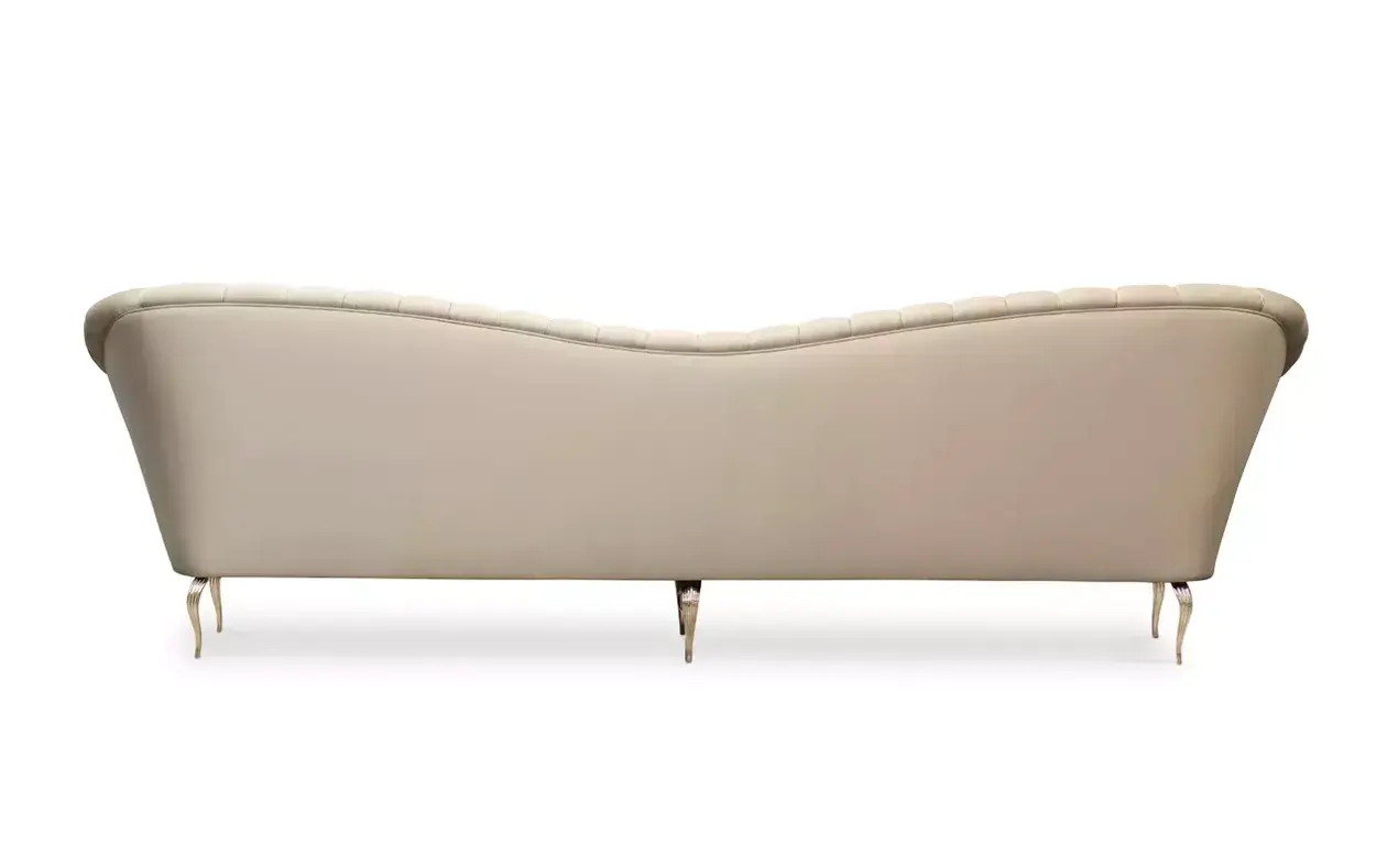 Long Saphira Metal Base Sofa