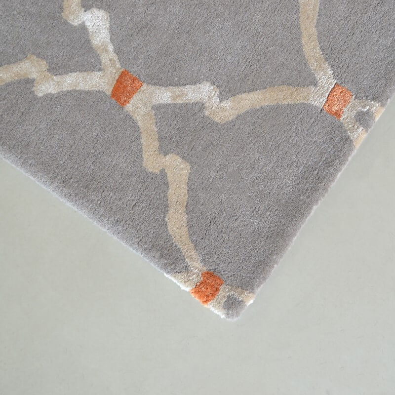 Empire Trellis Slate Handwoven Rug