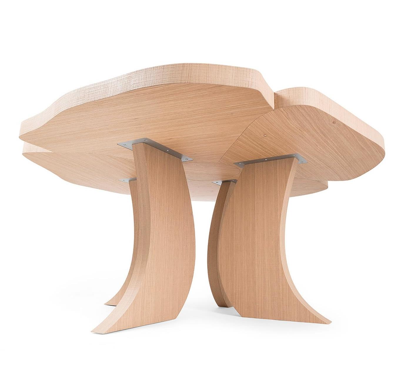 Oval Natural Wood Dining Table