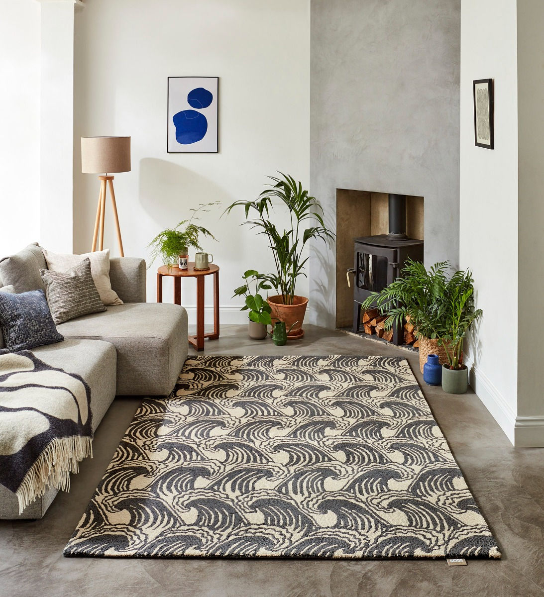 Waves Beige / Grey Rug