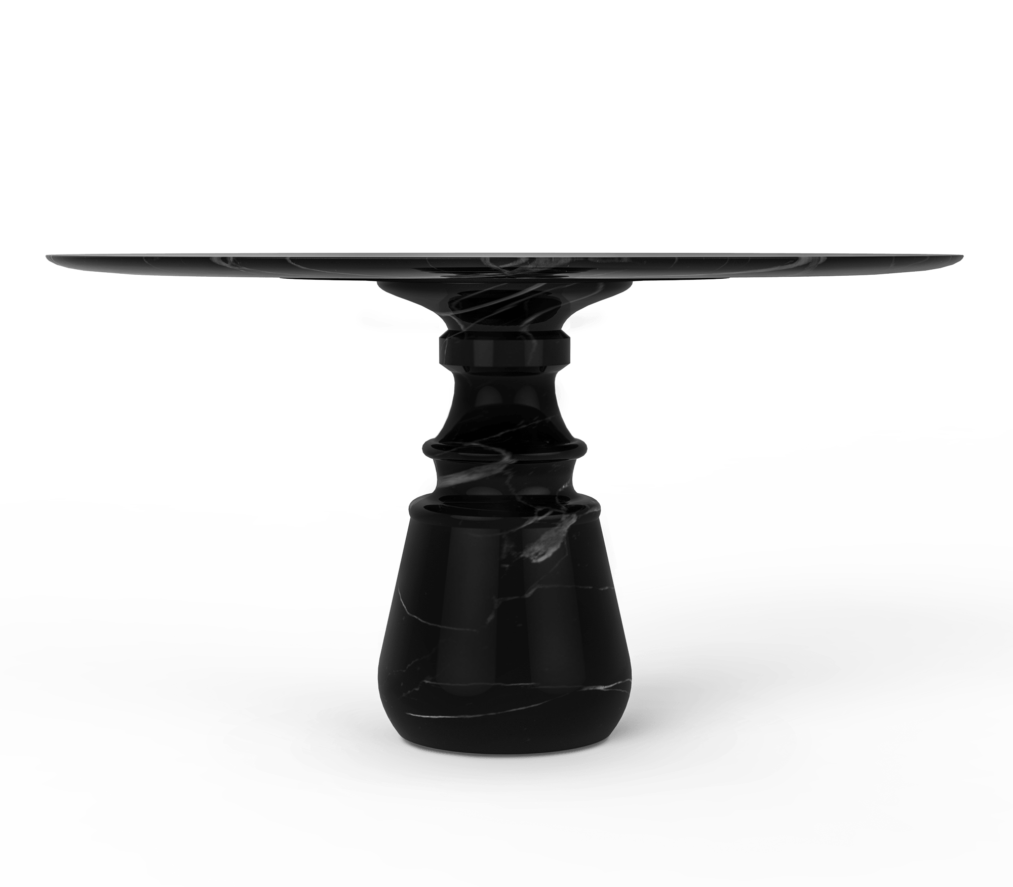 Obsidian Round Nero Marquina Dining Table
