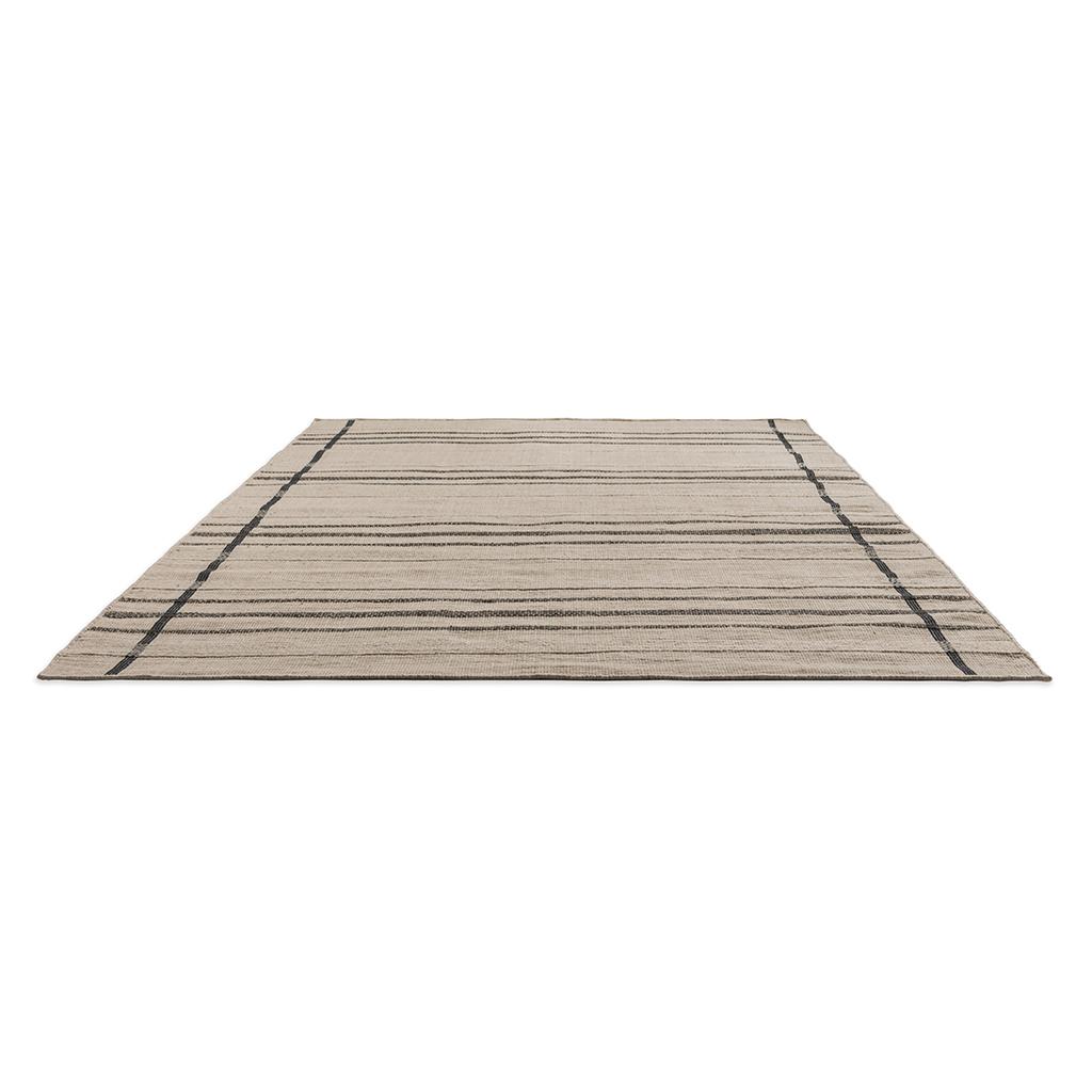 Charcoal Line Outdoor Rug