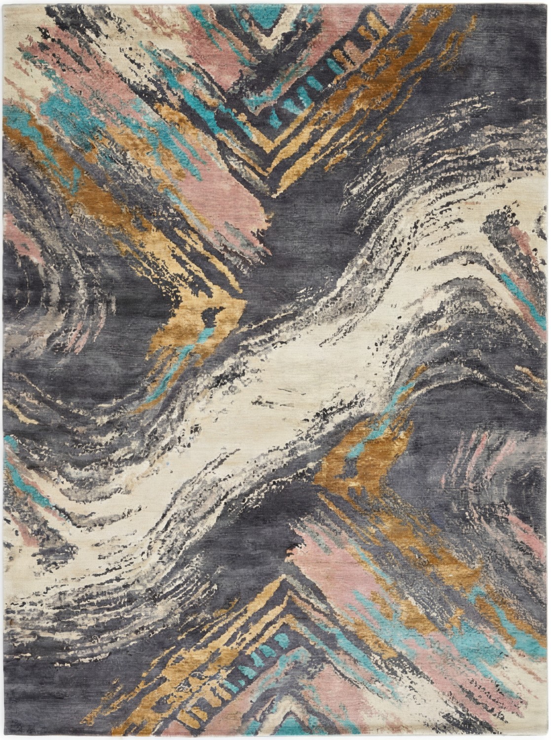Marble Flux Handcrafted Rug