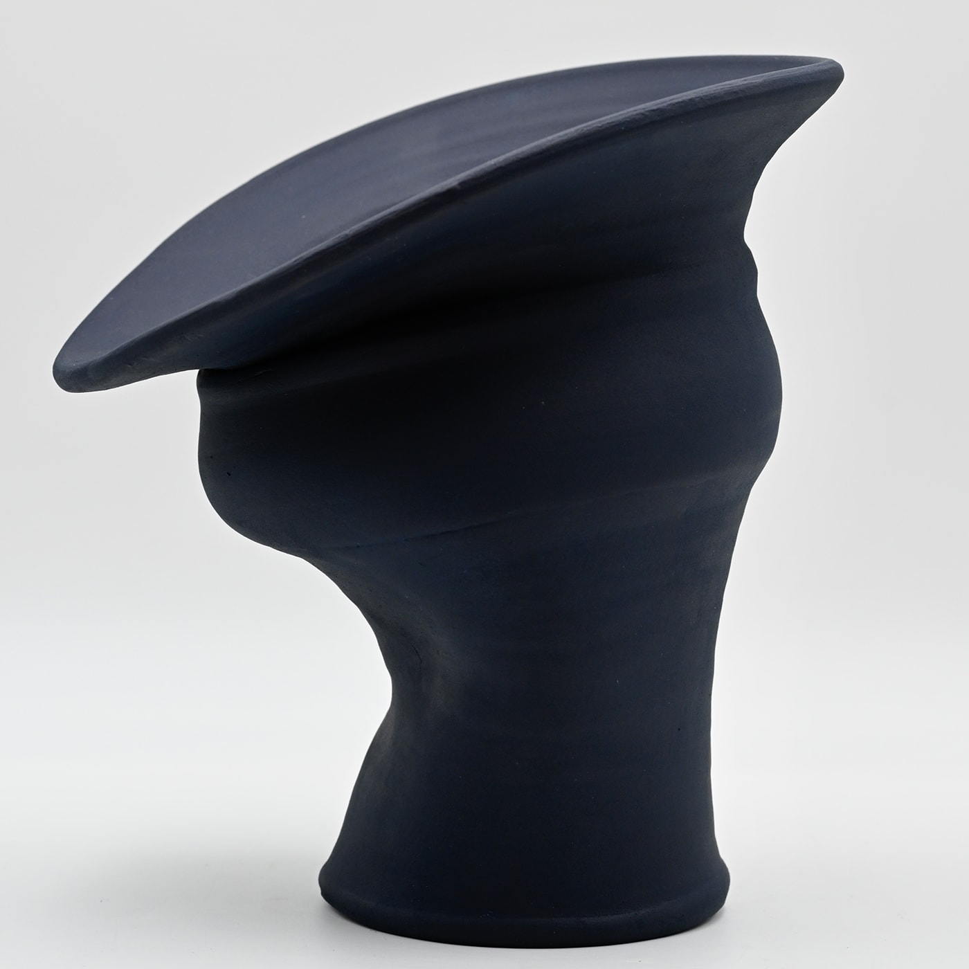 Blue Hand Sculptured Vase