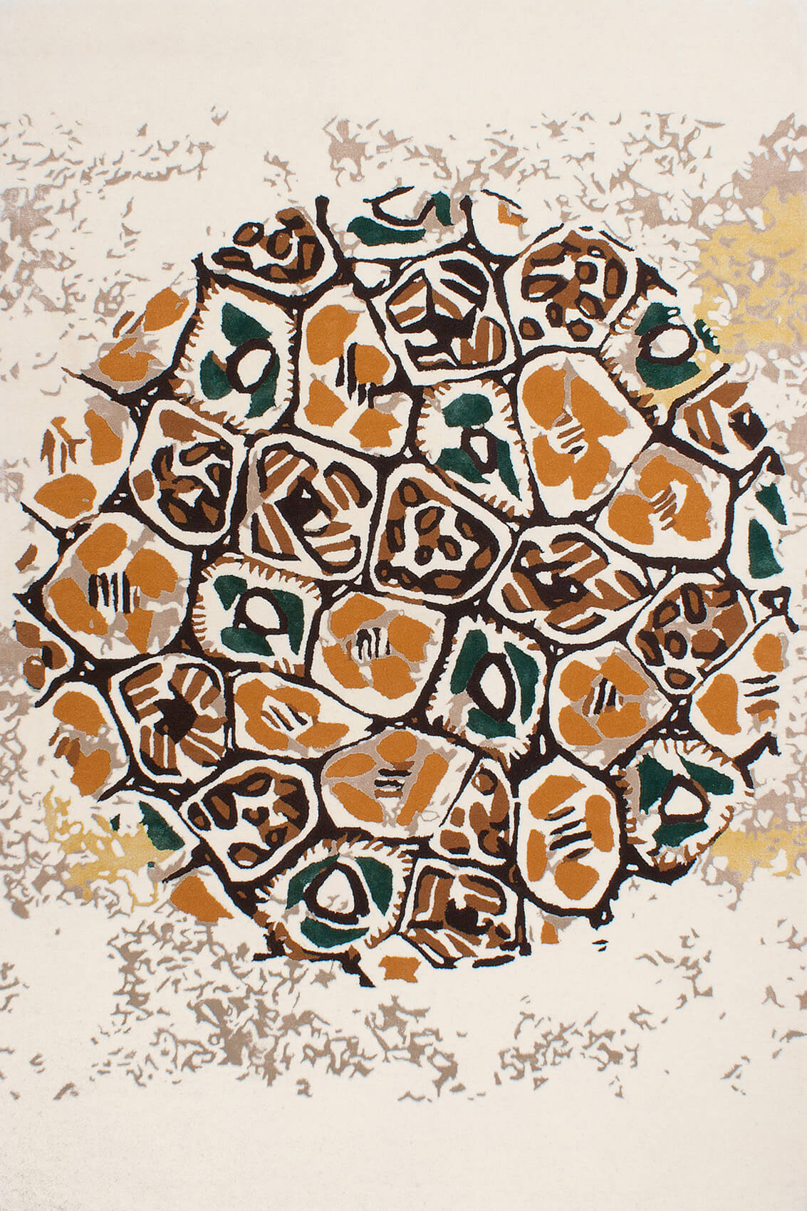 Mosaic col. Handwoven Rug ☞ Size: 6' 7" x 10' (200 x 300 cm)