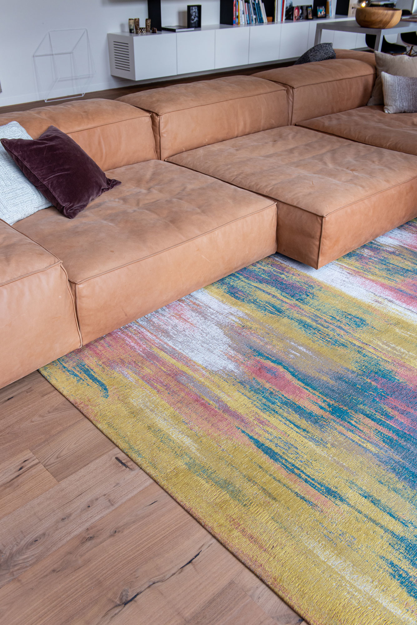 Abstract Flatwoven Mix Rug