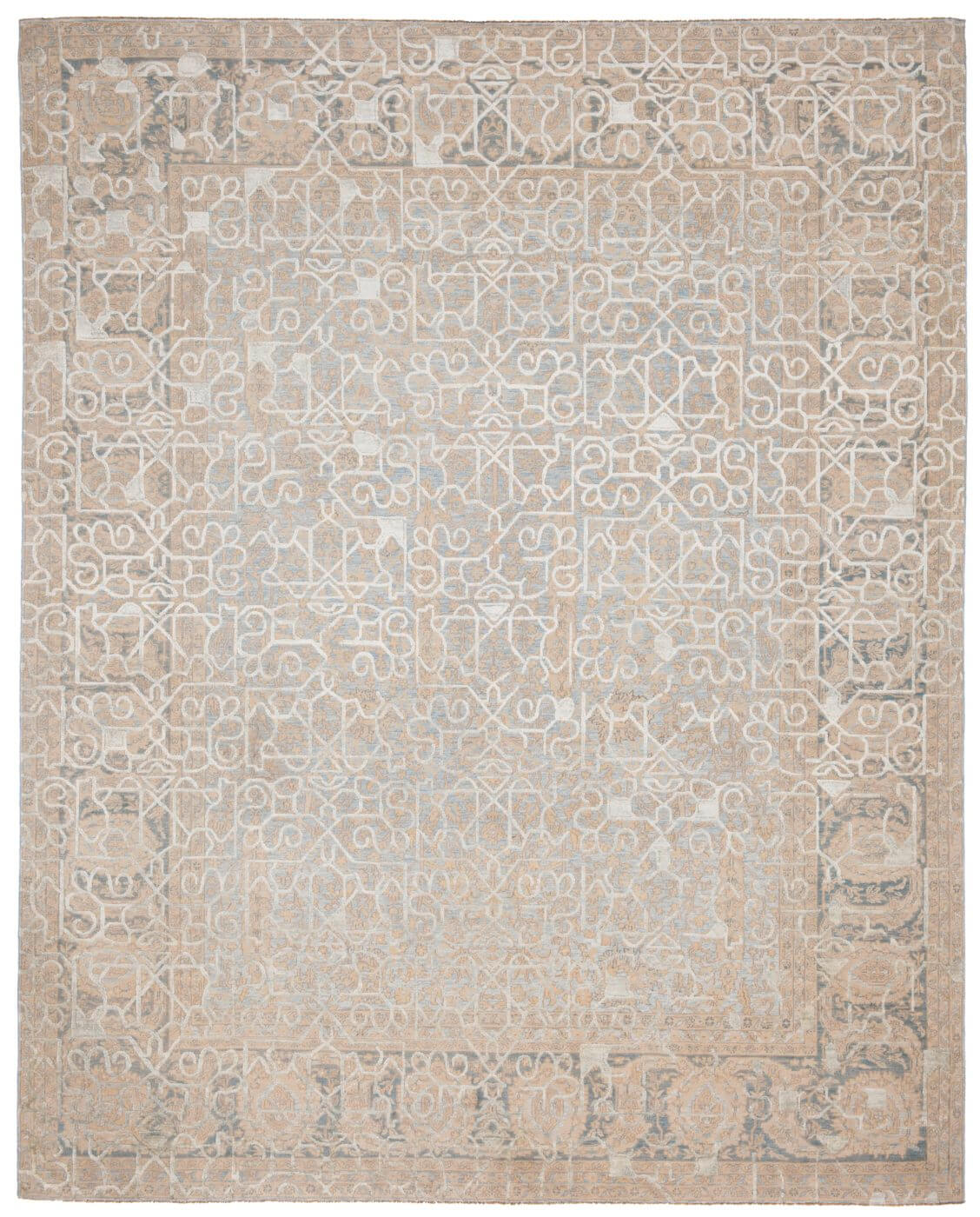 Tabriz Hand-knotted Beige / Grey Rug