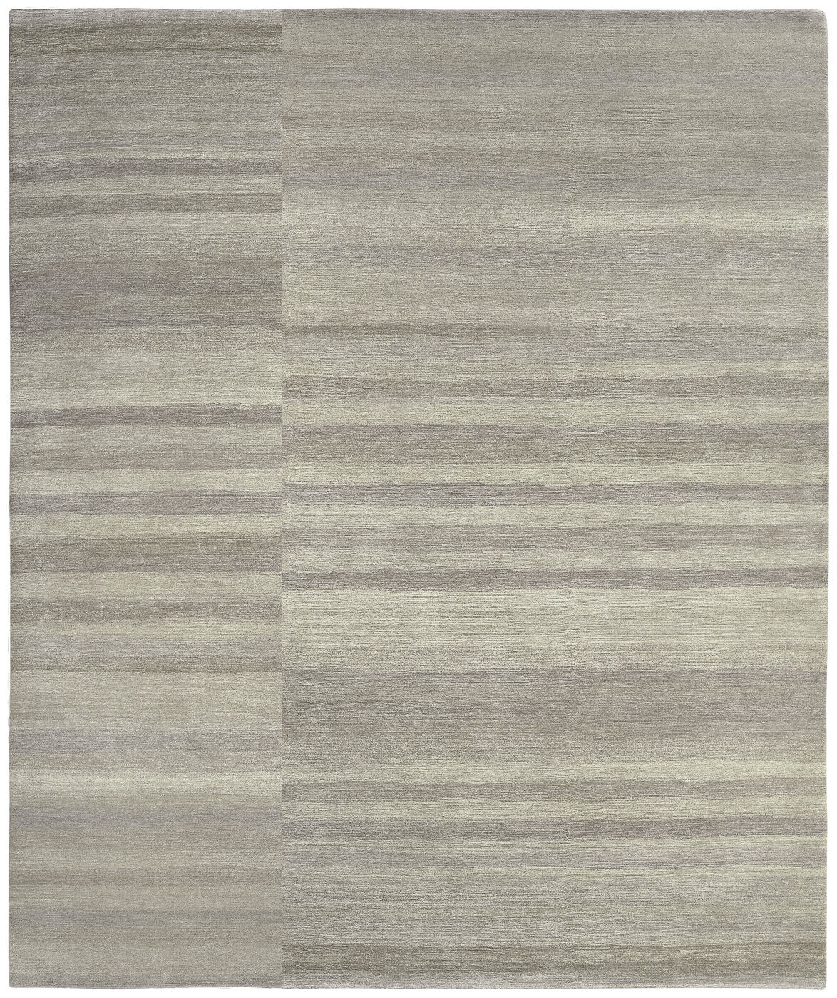 Hand-Knotted Grey Line Rug