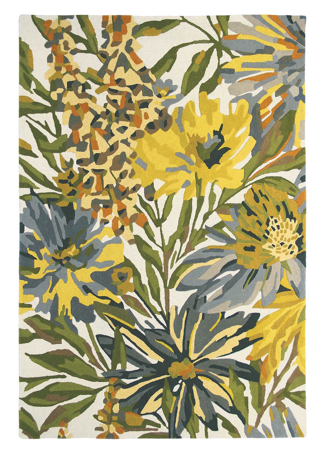 Yellow Floral Rug