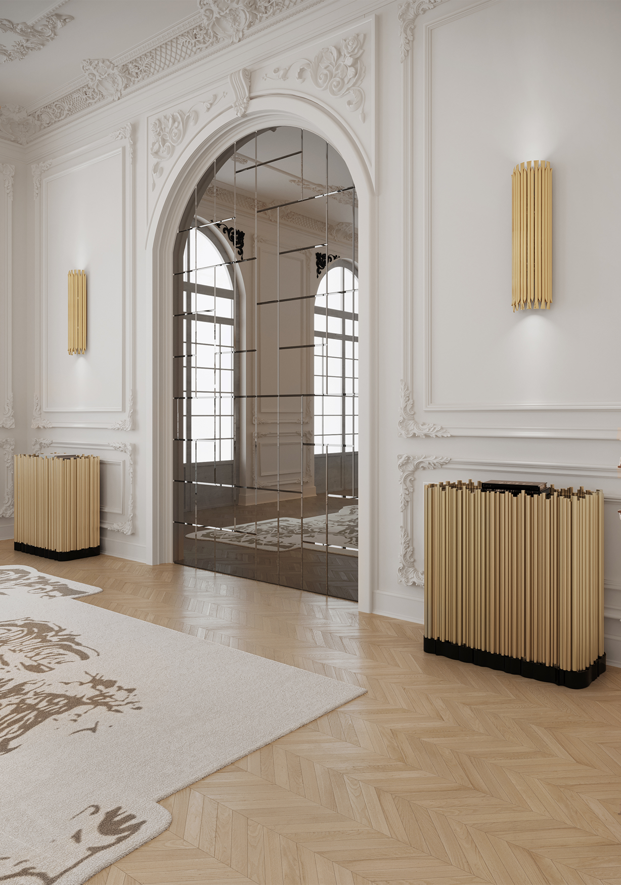 Harmony 2-Doors Gold Premium Sideboard