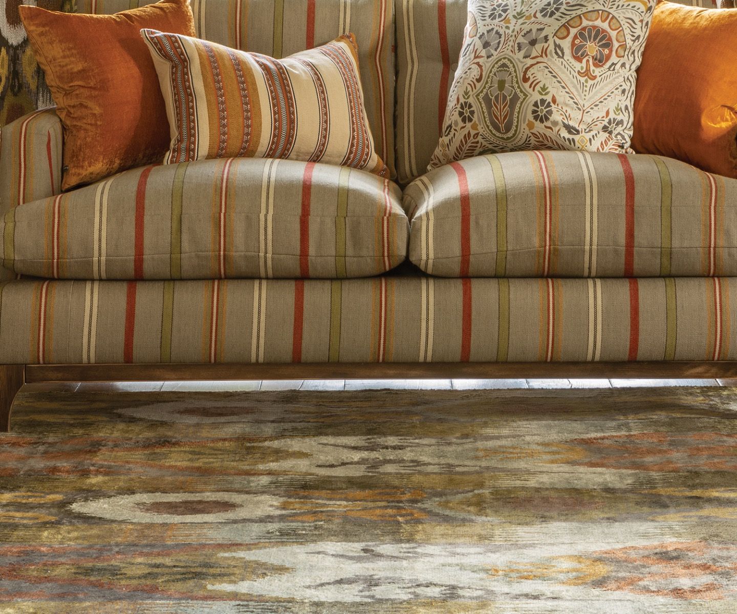 Designer Hand Made Green Rug