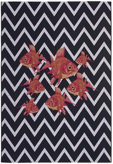 Fish Flat Pile Rug