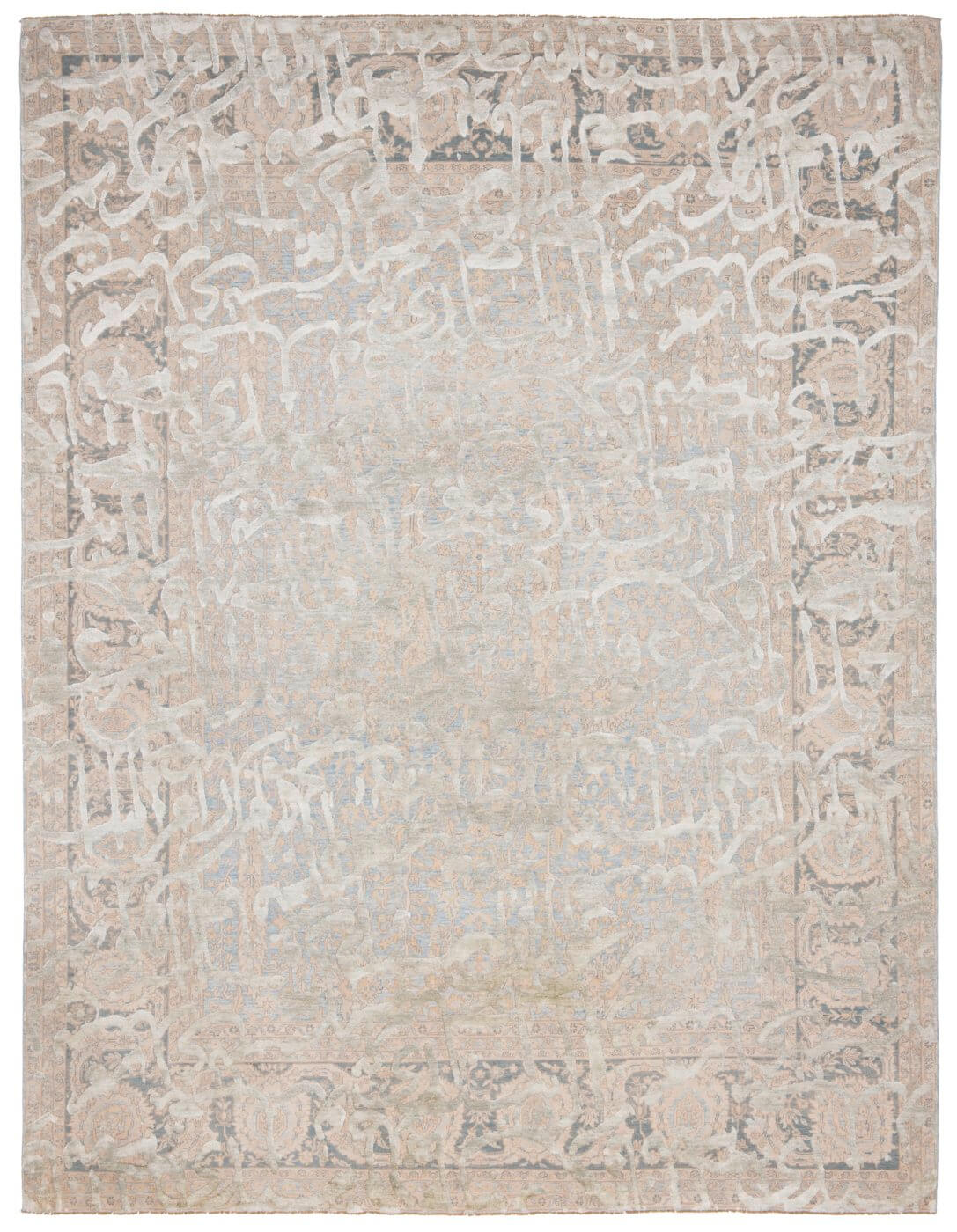 Tabriz Hand-knotted Silver Rug