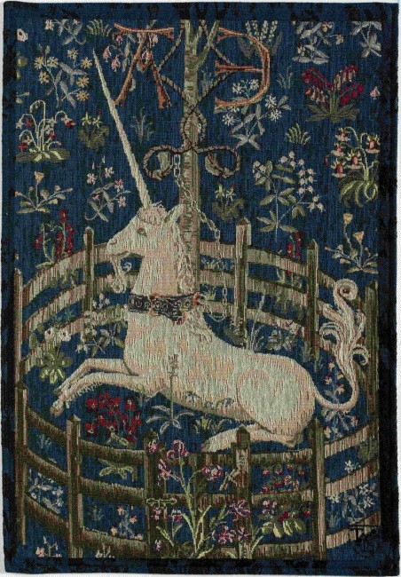 Captive Unicorn Artwork Tapestry