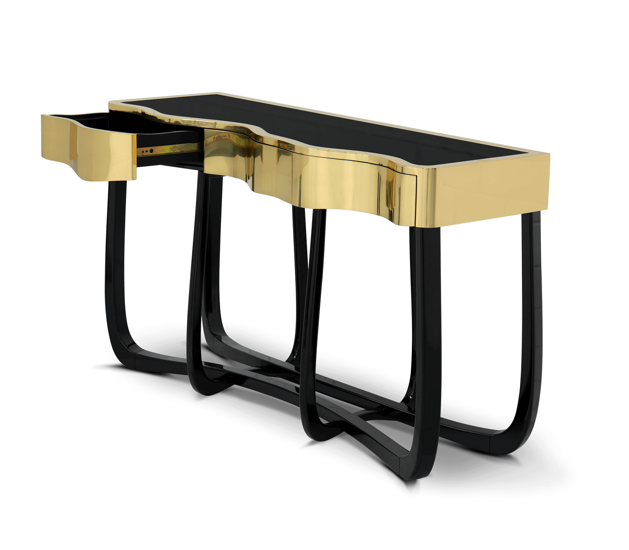 Serpentine Gold Console