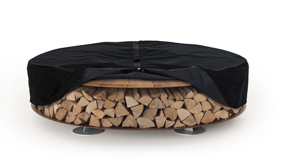 Zero Wood Luxury Outdoor Fire Pit | Finishing: Old Wood | Dimensions: Ø 300 cm