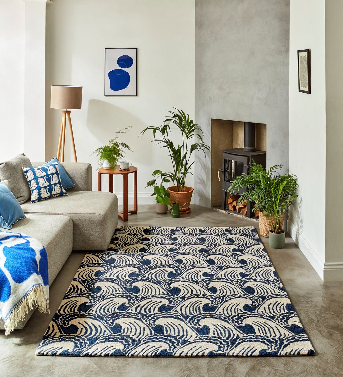 Waves Denim Rug