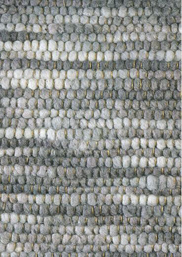 Grey Wool Handwoven Handmade Rug ☞ Size: 5' 7" x 8' (170 x 240 cm)