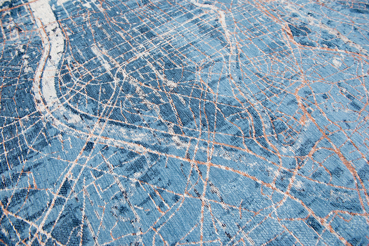 Conductive Blue Round Rug