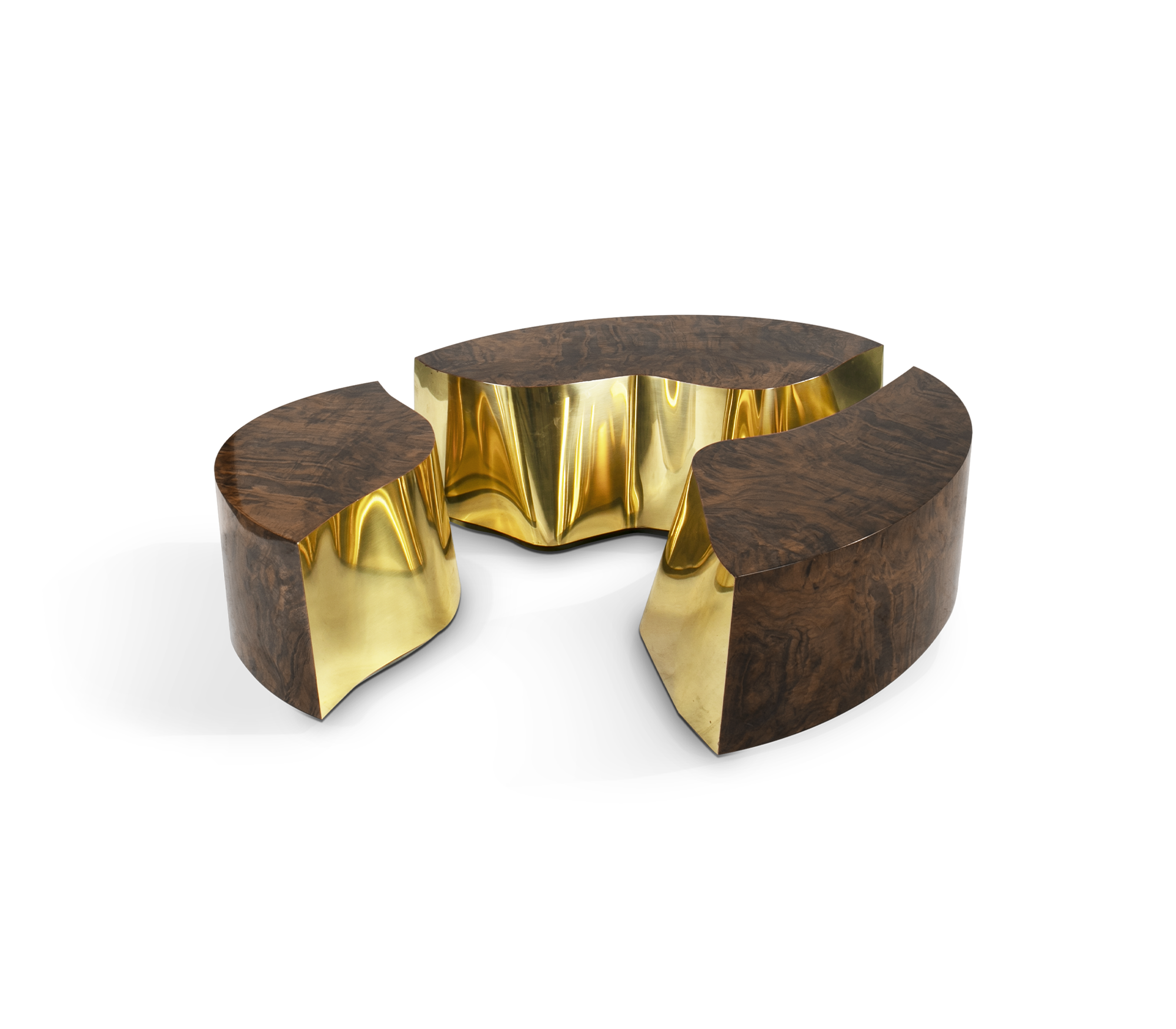 Fissure Oval Walnut Coffee Table