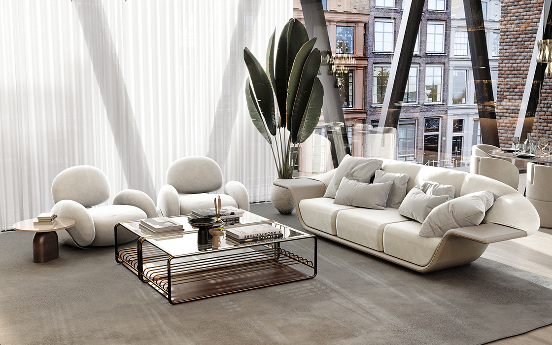 Klaus Black &amp; White Sofa - 2